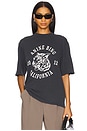view 1 of 4 Avi Tee Collegiate Leopard in Washed Charcoal