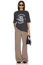 view 4 of 4 Avi Tee Collegiate Leopard in Washed Charcoal