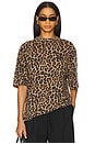 view 1 of 5 Avi Tee in Black & Brown Leopard