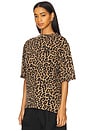 view 2 of 5 Avi Tee in Black & Brown Leopard