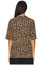 view 3 of 5 Avi Tee in Black & Brown Leopard
