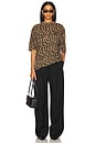 view 4 of 5 Avi Tee in Black & Brown Leopard