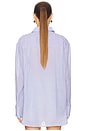 view 3 of 5 Plaza Shirt in Blue & White Mini Stripe