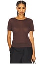 view 1 of 4 Sylvie Tee in Deep Brown