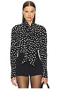 view 1 of 4 Ruby Shirt in Double Dot in BLACK AND WHITE DOUBLE DOT JACQUARD