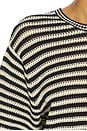 view 5 of 5 Theo Top in Black & Ivory Stripe