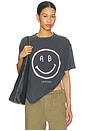 view 1 of 4 Cade Tee Smiley in Washed Grey