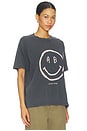 view 2 of 4 Cade Tee Smiley in Washed Grey