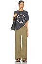 view 4 of 4 Cade Tee Smiley in Washed Grey