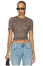 view 1 of 4 T-SHIRT SYLVIE in Black And Brown Leopard