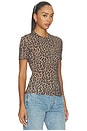 view 2 of 4 T-SHIRT SYLVIE in Black And Brown Leopard