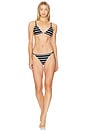 view 4 of 4 Bellamy Bikini Bottom in Black & White Stripe
