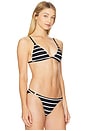 view 2 of 4 Bellamy Bikini Top in Black & White Stripe