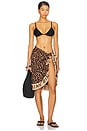view 5 of 5 Eliza Sarong in Tan & Brown Leopard