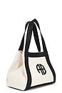 view 3 of 4 Cara Tote in Natural Canvas & Black