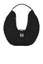view 1 of 4 BOLSA DE OMBRO COM MONOGRAMA LOU in Black