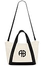 view 1 of 5 Small Cara Tote in Natural Canvas With & Black