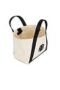 view 5 of 5 Small Cara Tote in Natural Canvas With & Black