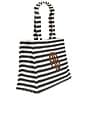 view 3 of 4 Lara Tote in Black & Natural Stripe