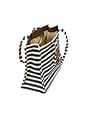 view 4 of 4 Lara Tote in Black & Natural Stripe