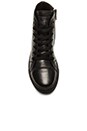 view 4 of 6 High Top Leather Sneakers in Black