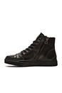 view 5 of 6 High Top Leather Sneakers in Black