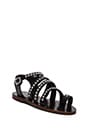 view 2 of 5 Silver Studded Sandals in Black