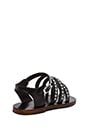 view 4 of 5 Silver Studded Sandals in Black