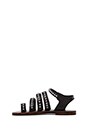 view 5 of 5 Silver Studded Sandals in Black