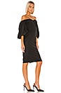 view 2 of 4 Off Shoulder Puff Sleeve Crystal Chain Detail Dress in Black