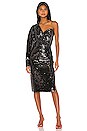 view 1 of 4 One Shoulder Sequin Dress in Black