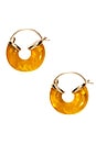 view 1 of 1 Petit Swell Hoop Earrings in Amber