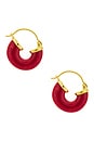 view 2 of 3 Petit Swell Hoop in Bright Red