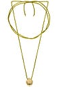 view 2 of 4 Shell On A String Choker in Gold & Green