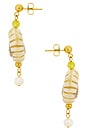 view 2 of 2 PENDIENTES LARGOS SEASIDE in Caramel Cream