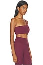 view 2 of 4 Ultimate Double Strap One Shoulder Bra in Damson Red