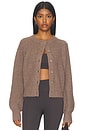 view 1 of 5 Button Up Cardigan in Walnut Brown