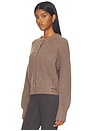 view 2 of 5 Button Up Cardigan in Walnut Brown