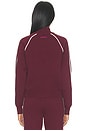 view 5 of 5 Knit Track Jacket in Damson Red