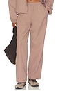 view 1 of 7 Cuffed Track Pants in Walnut Brown