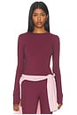 view 1 of 4 Ultimate Long Sleeve Top in Damson Red