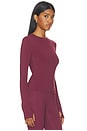 view 2 of 4 Ultimate Long Sleeve Top in Damson Red