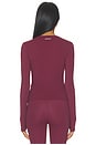 view 4 of 4 Ultimate Long Sleeve Top in Damson Red