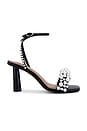 view 1 of 5 The Ballies Puff Sling Heel in Black & Silver