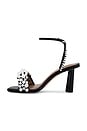 view 5 of 5 The Ballies Puff Sling Heel in Black & Silver