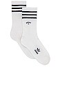 view 4 of 4 Socks in White & Grey Heather