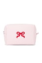 view 1 of 4 Bow Waffle Pouch in Peony