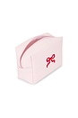 view 4 of 4 Bow Waffle Pouch in Peony