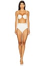 view 4 of 4 Sylva High Waisted Bikini Bottom in Ivory