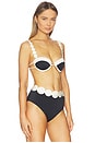 view 2 of 4 Solara Bikini Top in Black & White
